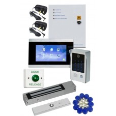 Professional colour video door entry kit with Integrated Code Access Keypad with Proximity and Maglock
