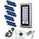 Weatherproof Proximity Code Access Control Kit with 50 Fobs Power Supply and Lock Release