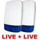 Live Bell Box for Wired Burglar Alarm 115db - Twin Pack