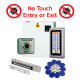 No Touch Entry or Exit - Proximity Code Keypad Access Control Kit with Power Supply and Maglock