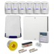 Wired Intruder Burglar Alarm System PROFESSIONAL Kit LCD Keypad with 6 MEQ BLUE PIRs