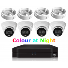 4 Camera IP CCTV Kit, 2MP Colour Day Night Dome Cameras, Remote Viewing, CONTRACTOR Kit