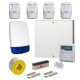 Wired Intruder Burglar Alarm System PROFESSIONAL Kit LCD Keypad with 4 Pyronix MEQ Blue PIRs