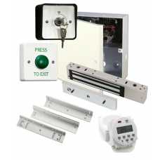 Simple Maglock Door Entry Kit, PSU, Clock, Maglock, Lock Timer, Exit Switch and Z&L Mounting Kit