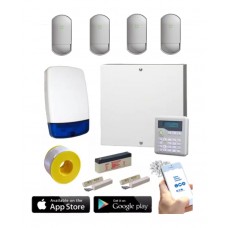 Smart Wired Intruder Alarm Kit LCD Keypad DUALTECH App Control  and Alarm Notifications