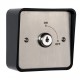 Key Switch, Latching On and Off Operation with 2 Keys, Surface Mounted.