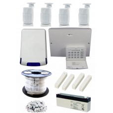 Texecom Veritas R8 with LED Keypad Wired Burglar Alarm Kit, 4 PET FRIENDLY PIRs