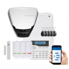 Scantronic I-on 80HE Hybrid SMART Wireless and Wired Intruder Alarm Kit with LCD Keypad and App Control and Alerts