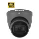 SPRO 8MP Fixed Lens Turret CCTV Camera with Microphone, 30 Meter SMART IR Night Vision, Grey